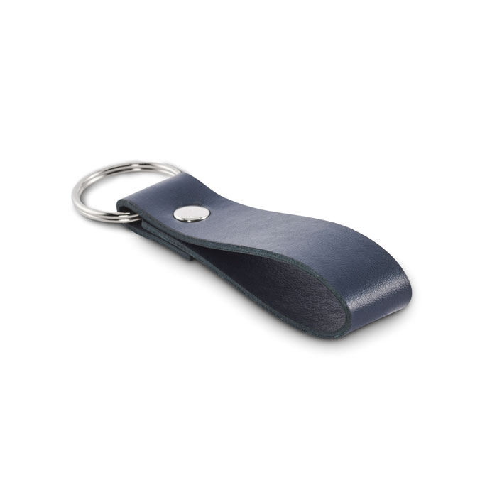 Porte-clés à boucle en PU personnalisé STROKEY Bleu marine